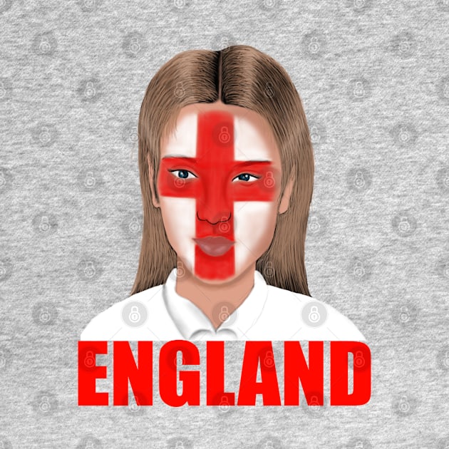 England Flag Football English Fan by Merchweaver